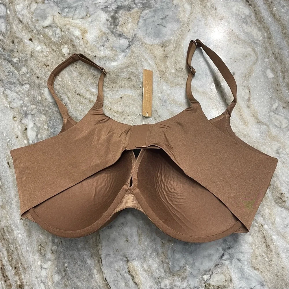 New SKIMS Ultimate Push-Up Plunge Bra in Jasper | Size 44 D - Picture 2 of 5